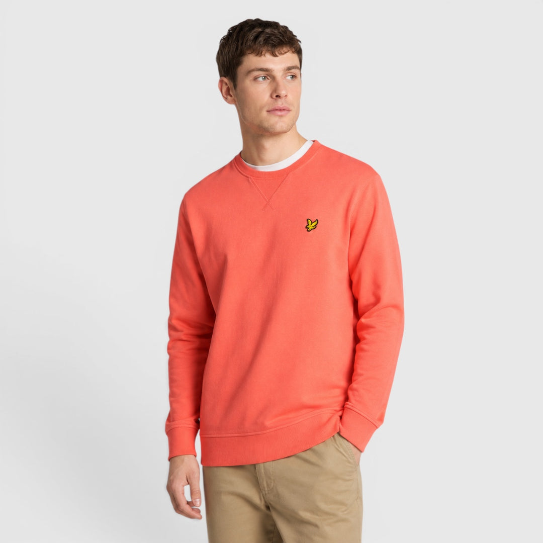 ML424VOG-X586 Lyle & Scott Crew Neck Sweatshirt Coral Stand