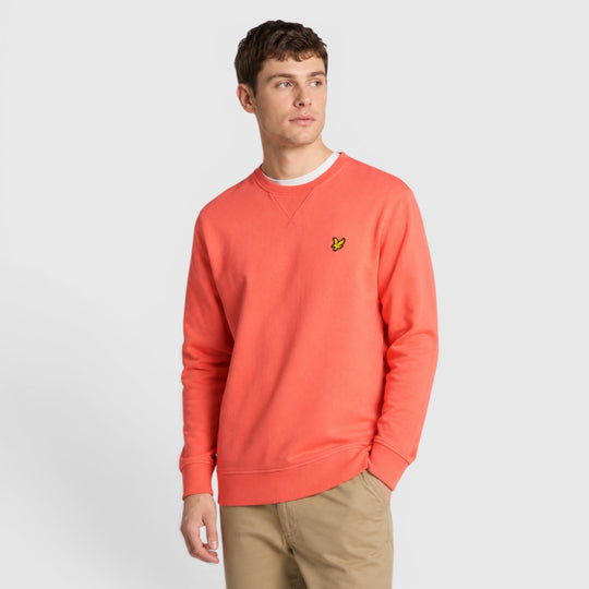 ML424VOG-X586 Lyle & Scott Crew Neck Sweatshirt Coral Stand