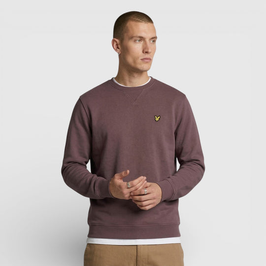 ML424VOG-X863 Lyle & Scott Crew Neck Sweatshirt Espresso / Bruin