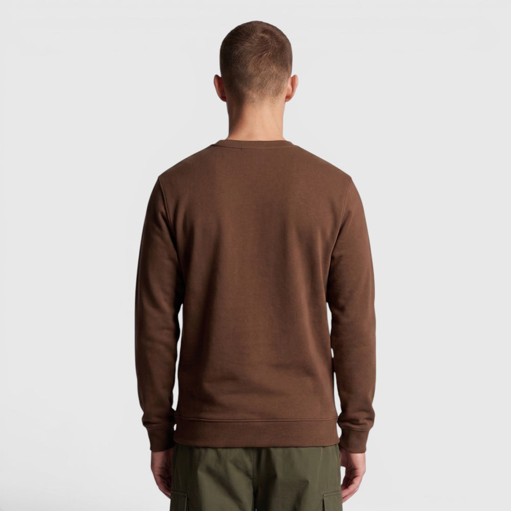 ML424VOG-Y045 Lyle & Scott Crew Neck Sweatshirt Bottle Brown / Bruin