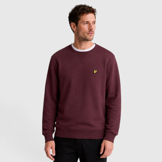 ML424VOG-Z562 Lyle & Scott Crew Neck Sweatshirt Burgundy