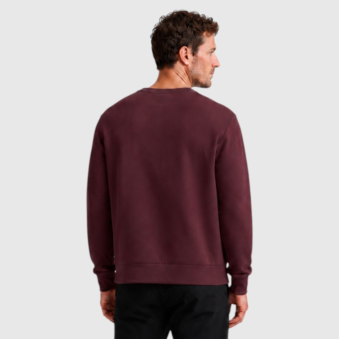 ML424VOG-Z562 Lyle & Scott Crew Neck Sweatshirt Burgundy