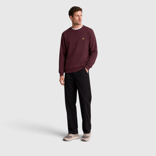 ML424VOG-Z562 Lyle & Scott Crew Neck Sweatshirt Burgundy