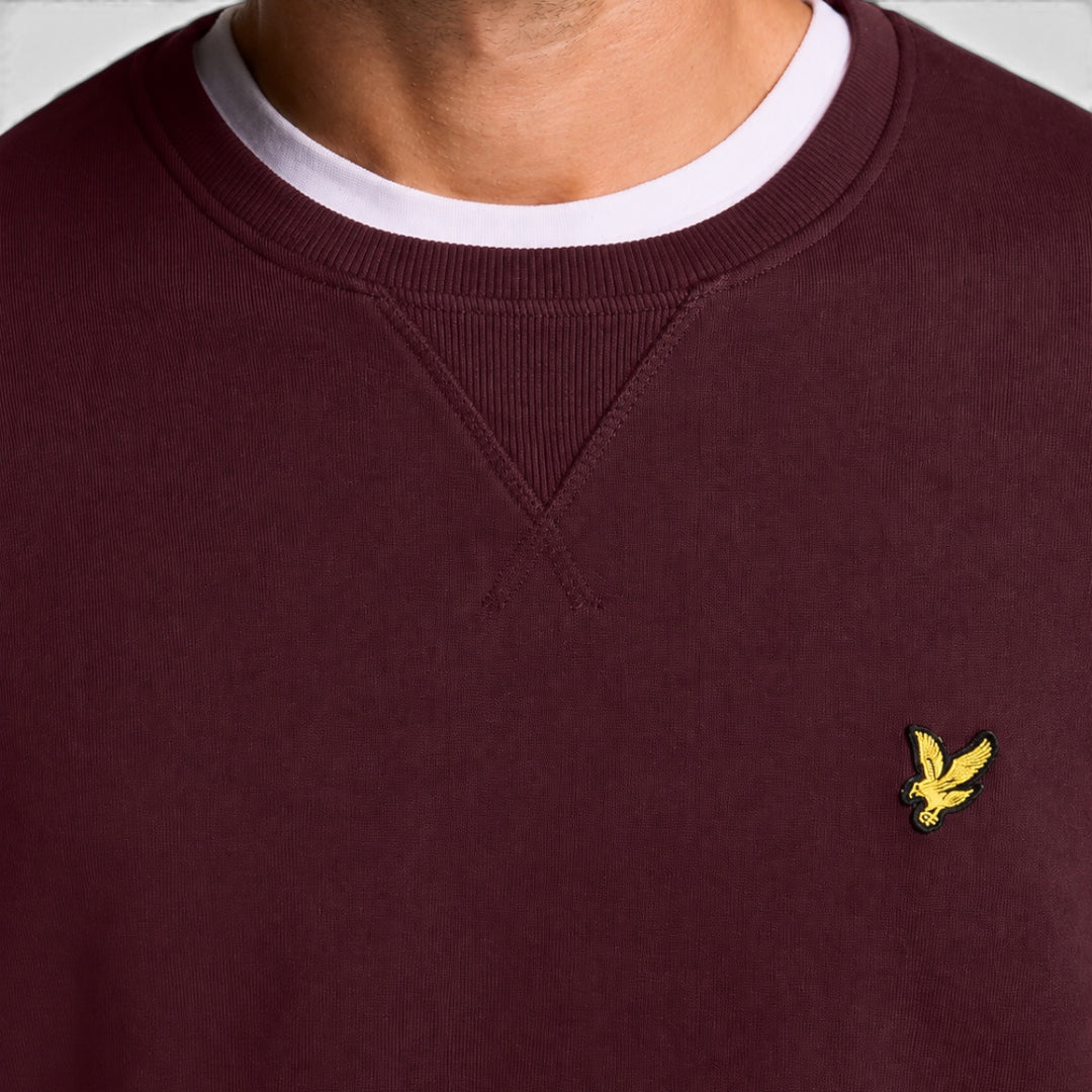 ML424VOG-Z562 Lyle & Scott Crew Neck Sweatshirt Burgundy