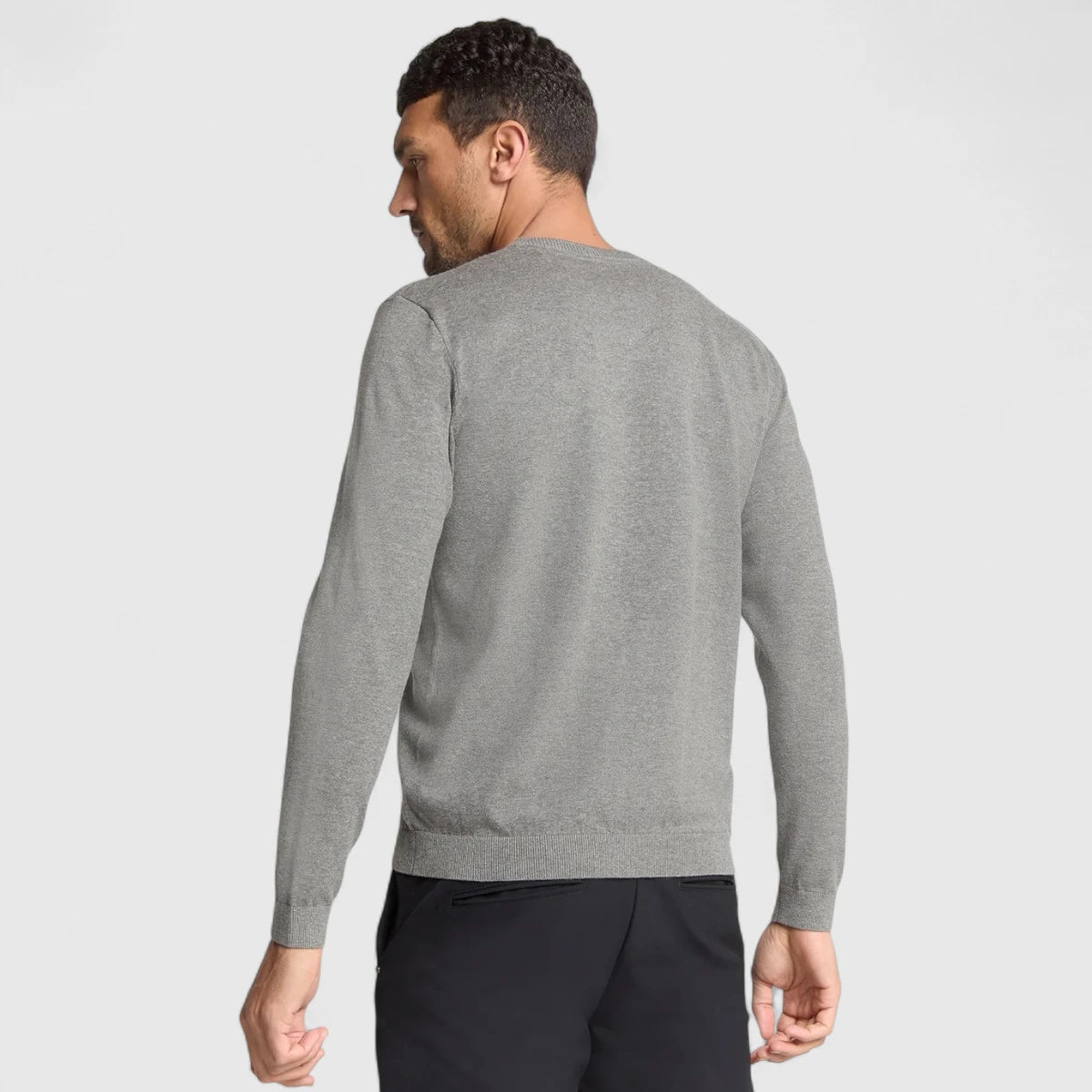 N2180-102 No Excess Knitwear Pullover Crewneck 2 Coloured Melange Grey Melange / Grijs