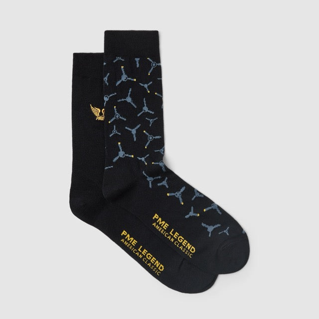 PAC2508920-5281 PME Legend Cotton Blend Socks 2-Pack Salute / Donkerblauw