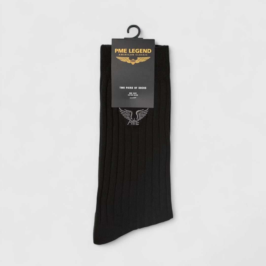 PAC2508922-999 PME Legend Socks Ribbed Socks Black / Zwart