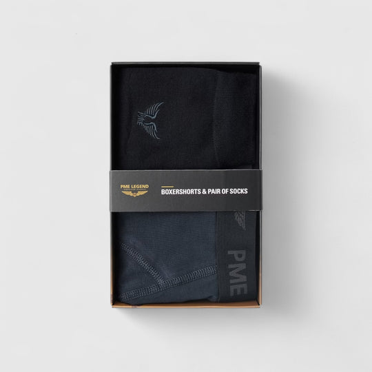 PBX2510604-5281 PME Legend Cadeauset Boxershorts & Sokken Salute / Donkerblauw