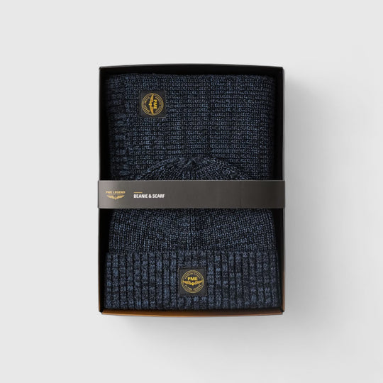 PBX2510912-5281 PME Legend Cadeauset Beanie & Sjaal Salute / Donkerblauw