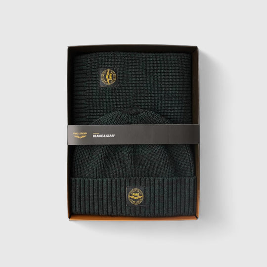 PBX2510912-6027 PME Legend Cadeauset Beanie & Sjaal Darkest Spruce / Groen