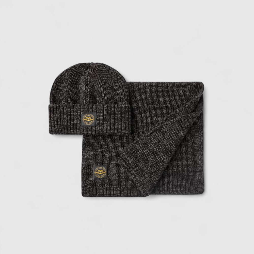PBX2510912-999 PME Legend Cadeauset Beanie & Sjaal Black / Zwart