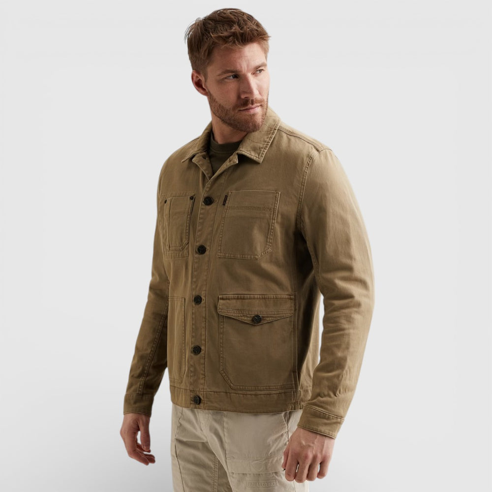 PDJ2602602-6405 PME Legend WORKER Jacket With Stitching Details Elmwood / Khaki