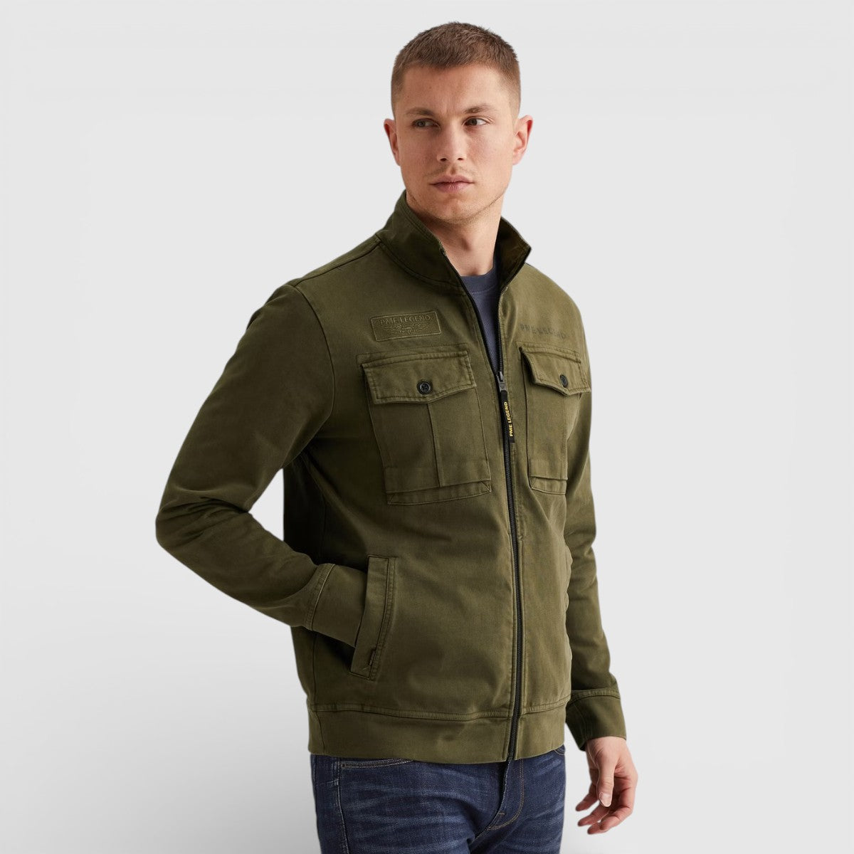 PJH2602479-6415 PME Legend Zip Jacket Open End Jersey Hybrid Ivy Green / Groen