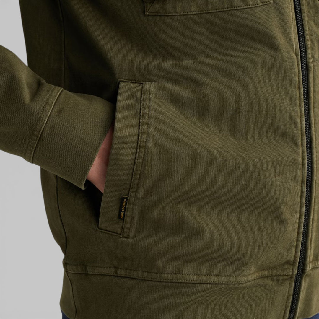 PJH2602479-6415 PME Legend Zip Jacket Open End Jersey Hybrid Ivy Green / Groen