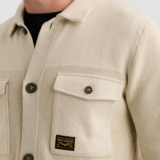 PME Legend Vest Gemixte Structuren met Knoopsluiting