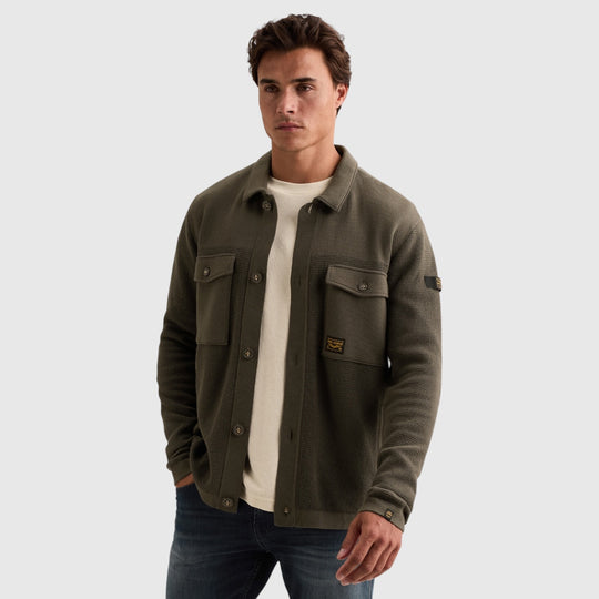 PME Legend Vest Gemixte Structuren met Knoopsluiting