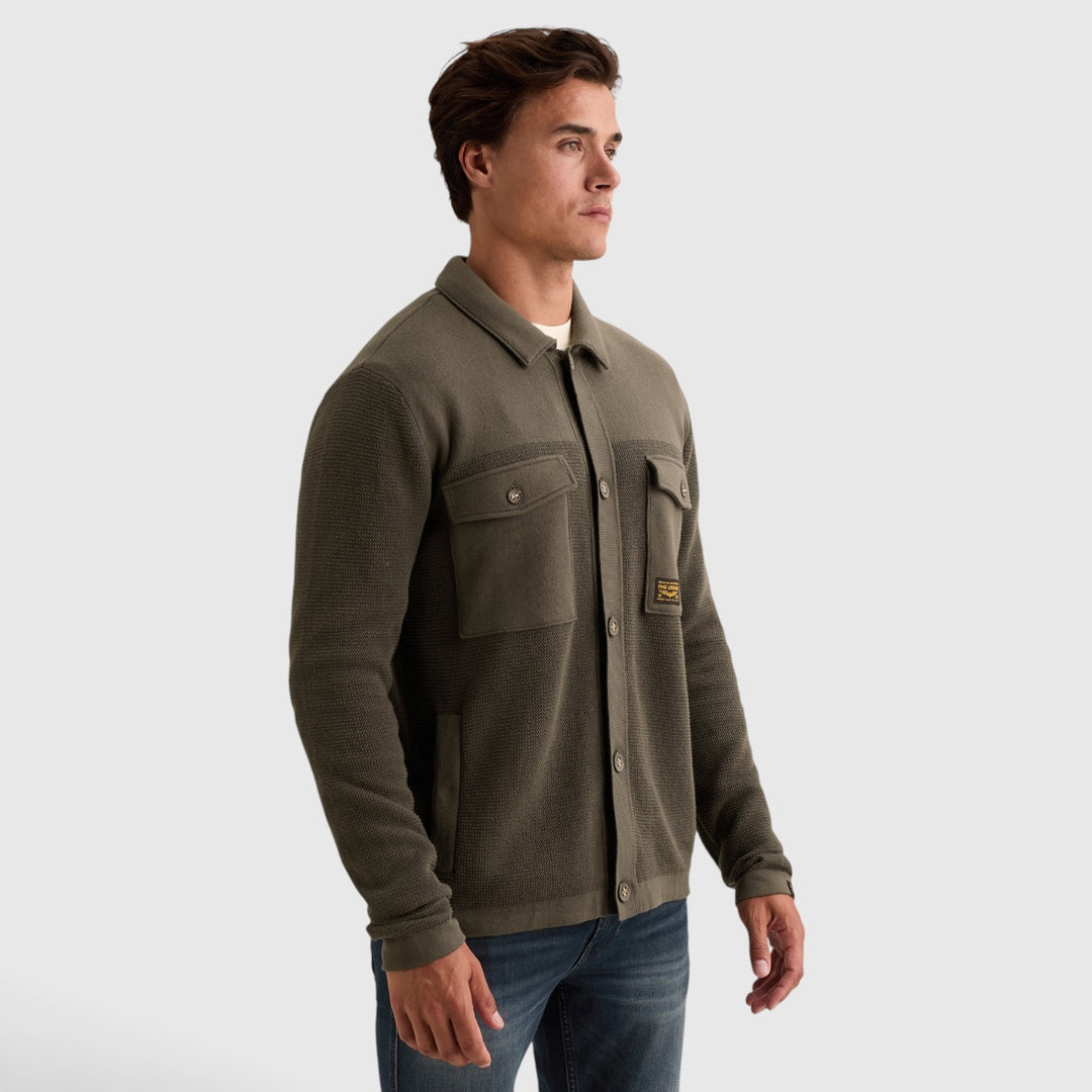 PME Legend Vest Gemixte Structuren met Knoopsluiting