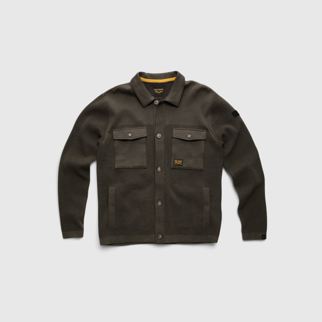 PME Legend Vest Gemixte Structuren met Knoopsluiting