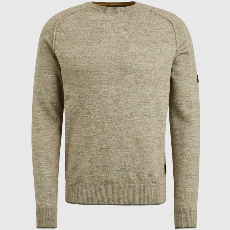 pkw2311333 7715 round neck spring knit pme legend trui sand melange crop1