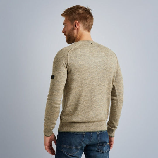 pkw2311333 7715 round neck spring knit pme legend trui sand melange crop7