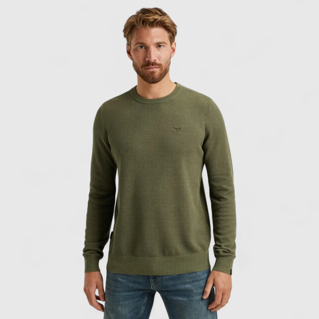 PKW2508324-6379 PME Legend Knitwear Cotton Modal Oil Green / Groen