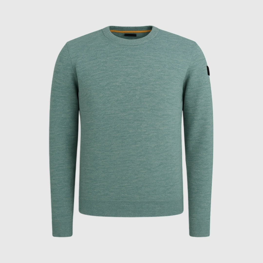 PKW2508335-5226 PME Legend Knitwear Round Neck Soft Blend Silver Blue
