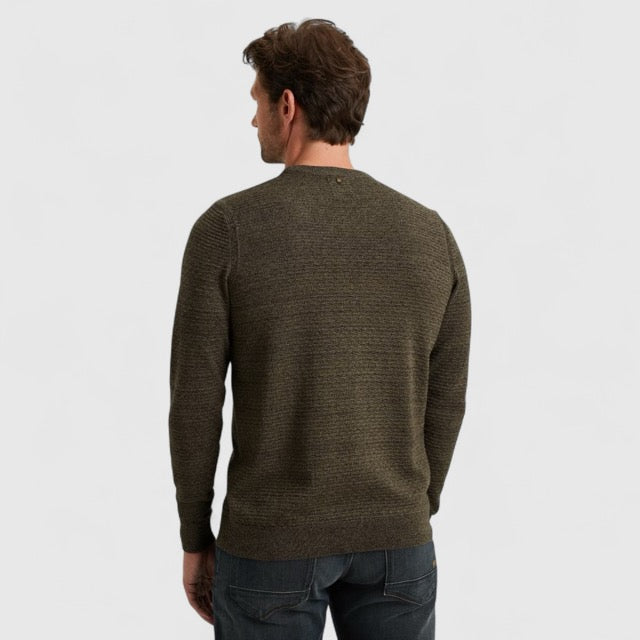 PKW2510300-6389 PME Legend Round Neck Cotton Mouline Dusky Green