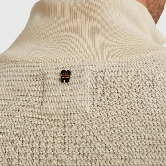 PKW2510301-7013 PME Legend Half zip collar cotton mouline (Organic) Bone White