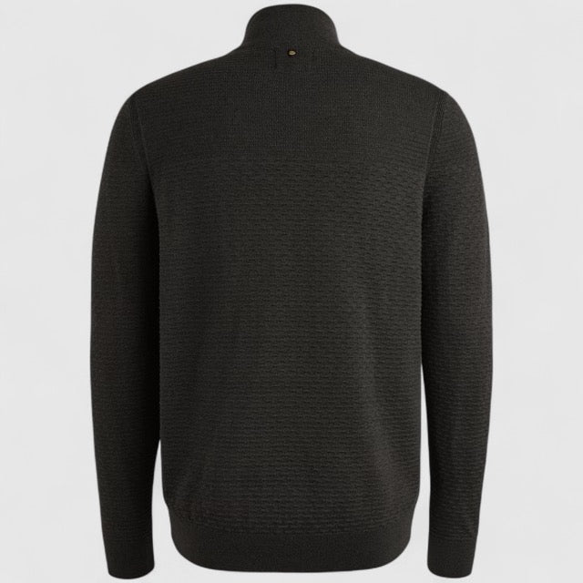 PKW2510301-999 PME Legend Half zip collar cotton mouline (Organic) Black / Zwart