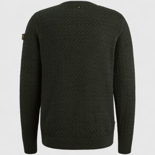 PKW2510304-6027 PME Legend Knitwear Mouline Structure Darkest Spruce / Groen