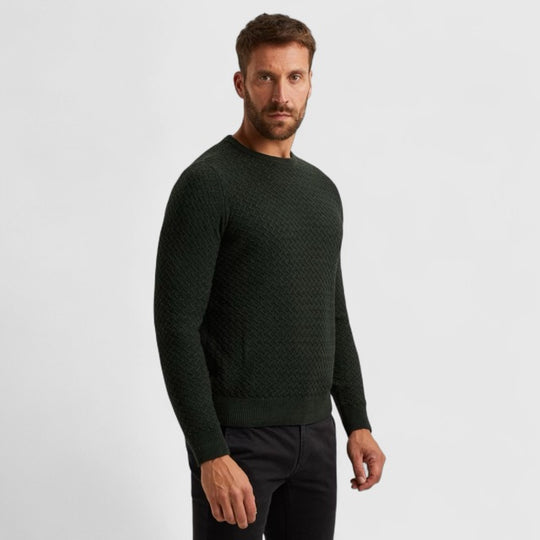 PKW2510304-6027 PME Legend Knitwear Mouline Structure Darkest Spruce / Groen
