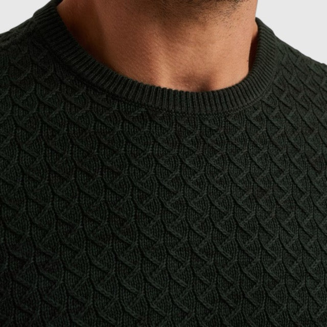 PKW2510304-6027 PME Legend Knitwear Mouline Structure Darkest Spruce / Groen