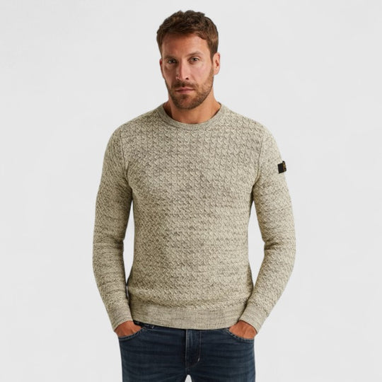PKW2510304-7013 PME Legend Knitwear Mouline Structure Bone White / Wit