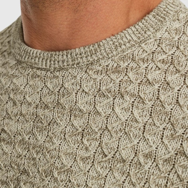 PKW2510304-7013 PME Legend Knitwear Mouline Structure Bone White / Wit