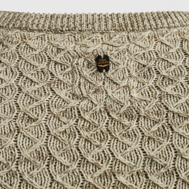 PKW2510304-7013 PME Legend Knitwear Mouline Structure Bone White / Wit