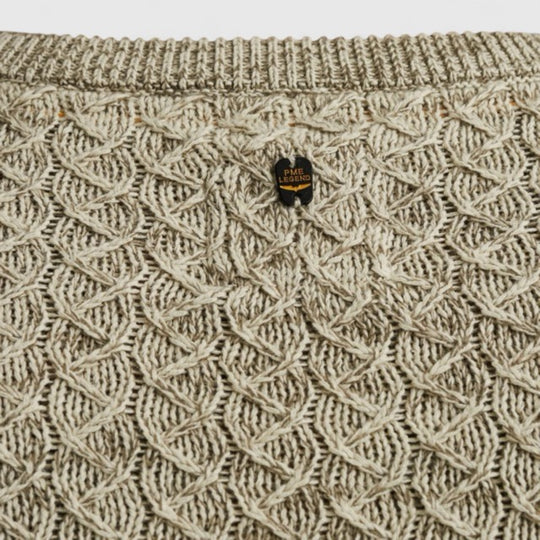 PKW2510304-7013 PME Legend Knitwear Mouline Structure Bone White / Wit