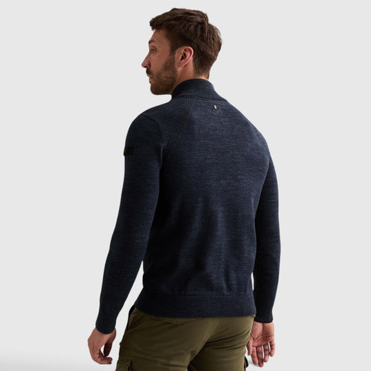 PKW2609302-5281 PME Legend Trui Half Zip met Raglanmouwen Salute / Blauw