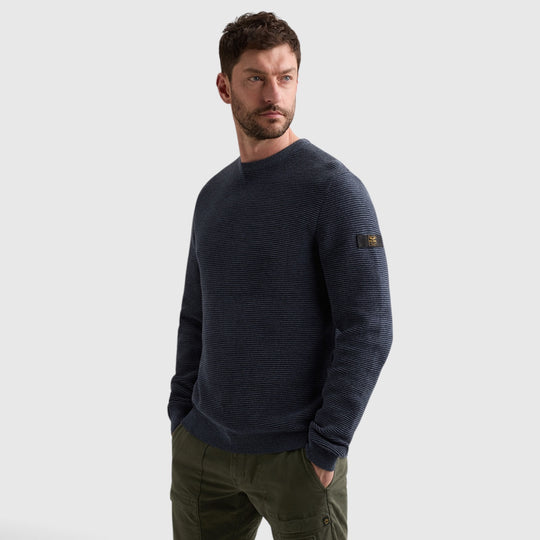PME Legend Trui Ribstructuur met Tapedetail