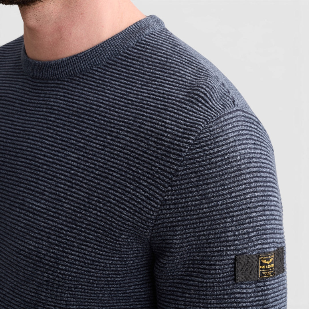 PME Legend Trui Ribstructuur met Tapedetail
