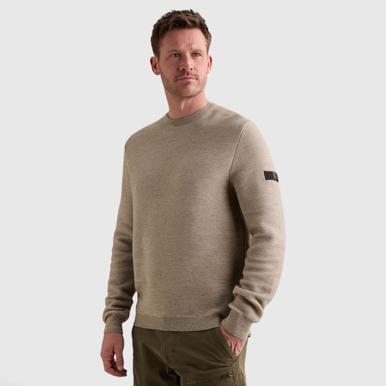 PME Legend Trui Ribstructuur met Tapedetail