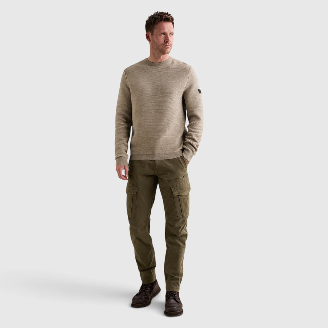 PME Legend Trui Ribstructuur met Tapedetail