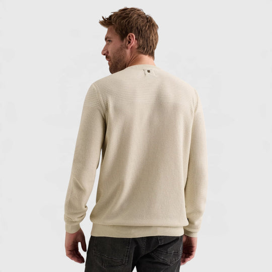 PKW2610300-7013 PME Legend Trui Cotton Mouliné Bone White / Gebroken wit