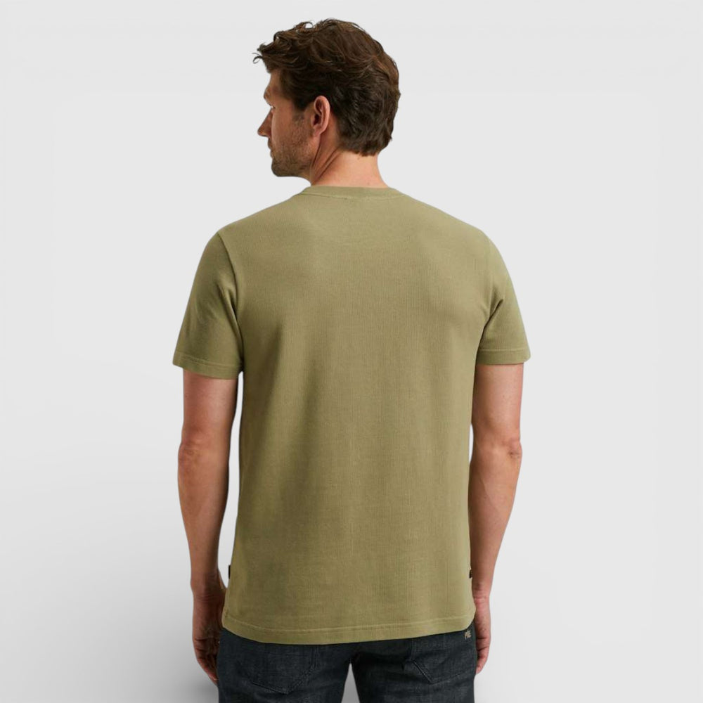 PTSS2508564-6379 PME Legend T-Shirt Van wafelstructuur Jersey Oil Green / Groen