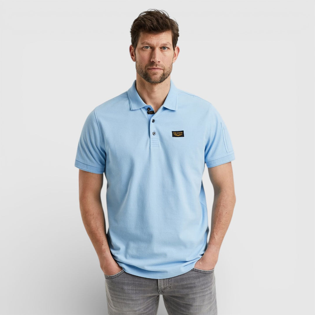 PPSS0000861-5326 PME Legend Short Sleeve Trackway Polo Airy Blue / Lichtblauw