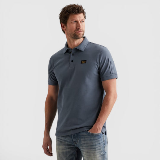 PPSS2602899-5052 PME Legend Short Sleeve Trackway Polo Misty Water / Blauw