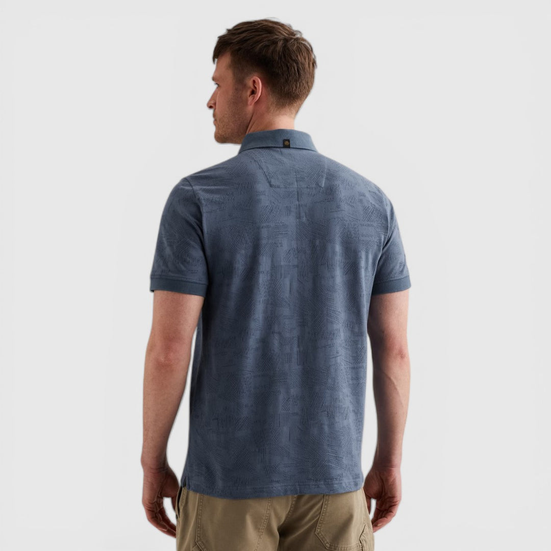 PPSS2603883-5052 PME Legend Polo Jacquard jersey Misty Water / Blauw