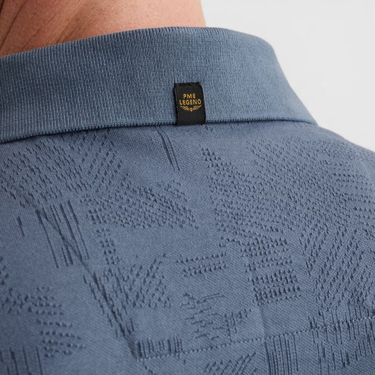 PPSS2603883-5052 PME Legend Polo Jacquard jersey Misty Water / Blauw