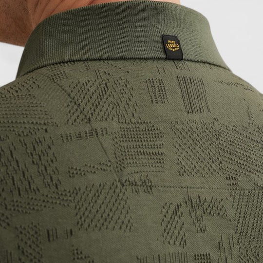 PPSS2603883-6150 PME Legend Polo Jacquard jersey Thyme / Groen