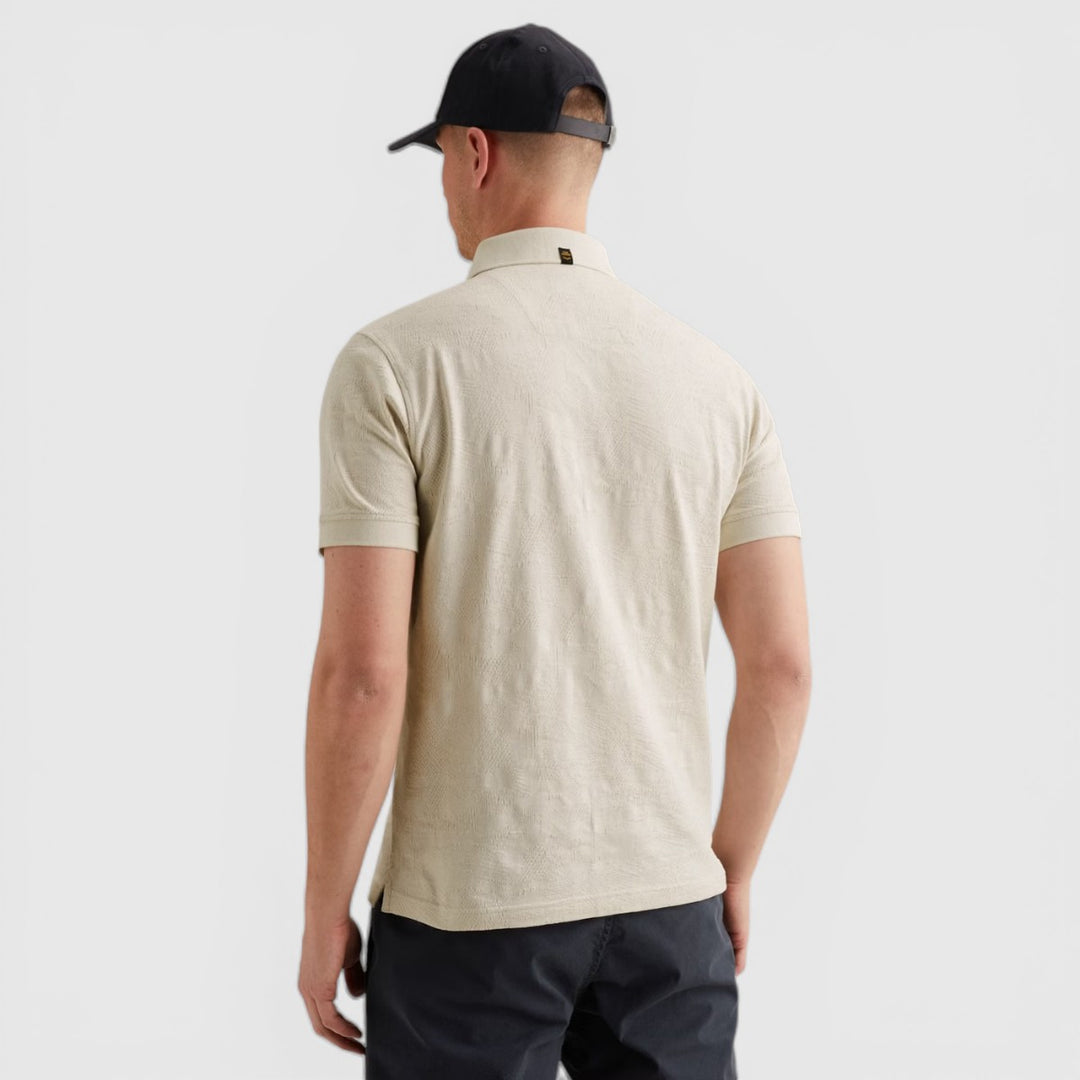 PPSS2603883-7013 PME Legend Polo Jacquard jersey Bone White / Beige