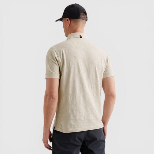PPSS2603883-7013 PME Legend Polo Jacquard jersey Bone White / Beige